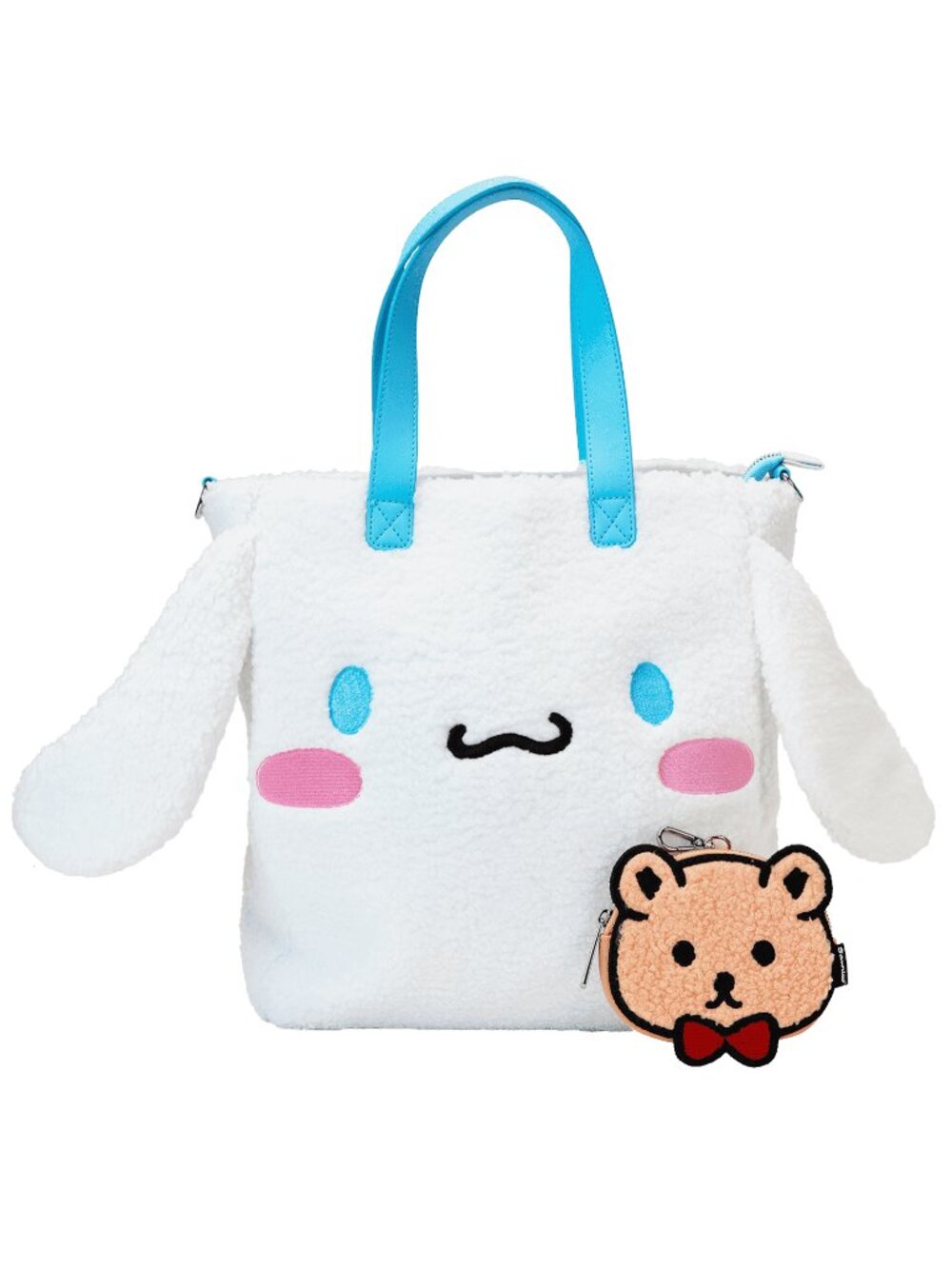 NEW LOUNGEFLY X Sanrio Cinnamoroll Sherpa Tote with Coin Bag